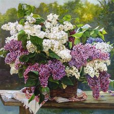 Схема вышивки «Букет сирени»