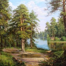 Схема вышивки «В сосновом бору»