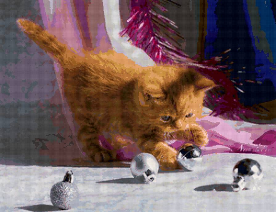 №103161 - кошки, картина, животные - предпросмотр