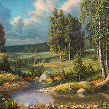 Схема вышивки «пейзаж»