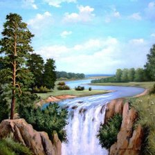 Схема вышивки «Водопад»