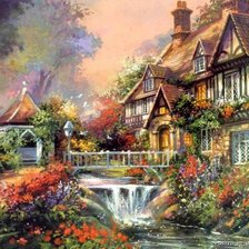 Схема вышивки «картина Томаса Кинкейда»