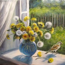 Схема вышивки «Солнышко на подоконнике»