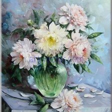 Схема вышивки «пионы»