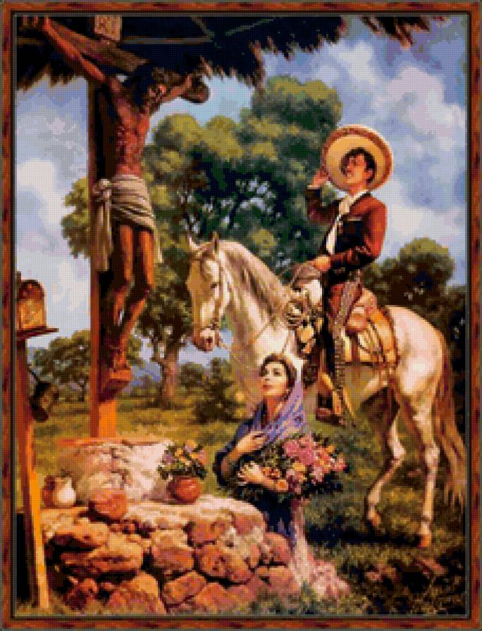 Художник Jesus Helguera 17 - пара, картина - предпросмотр