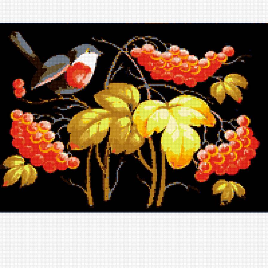 птичка с ягодами - предпросмотр