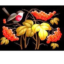 птичка с ягодами