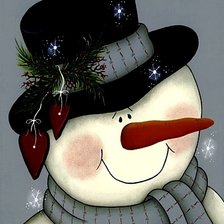 Схема вышивки «снеговик»