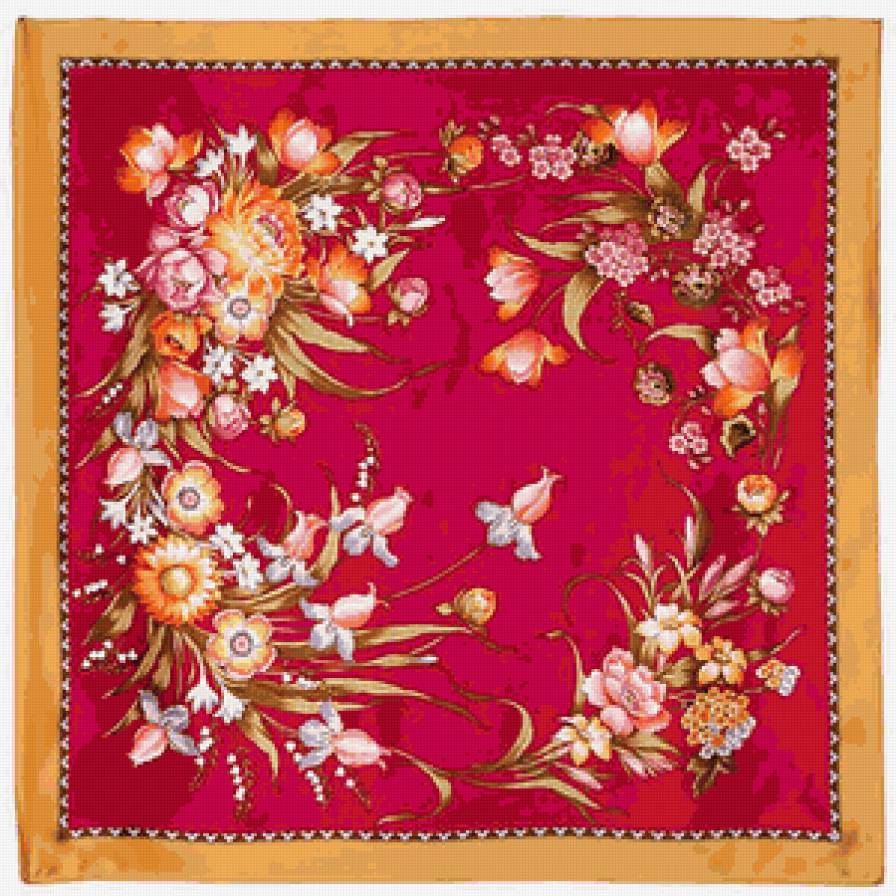 Скатерть - скатерть, салфетка, цветы - предпросмотр