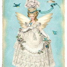 Схема вышивки «Дама»