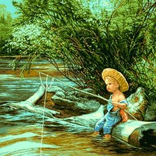 Схема вышивки «Рыболов»