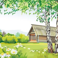 Схема вышивки «Лето в деревне»