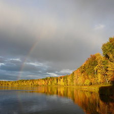Схема вышивки «Озеро Радуга»