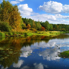 Схема вышивки «Река летом»