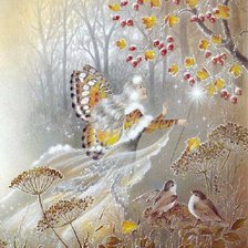 Схема вышивки «Хозяйка снежного леса»