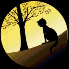 Схема вышивки «Лунный кот»