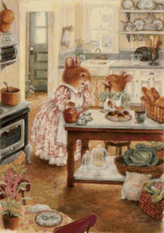 Мамина выпечка самая-самая!!! - заяц, семья, сказка, мама - предпросмотр