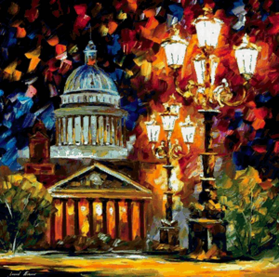 Серия "Городской пейзаж" - город, фонари, осень, беседка, пейзаж, парк - предпросмотр