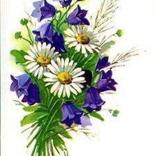 Схема вышивки «Ромашки и колокольчики»