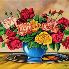 Схема вышивки «Розы»