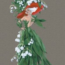 Схема вышивки «леди-ландыш»