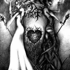 Схема вышивки «ангел и демон»