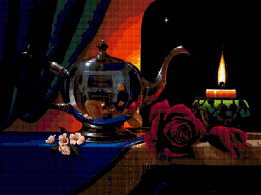 Серия "Натюрморт" - натюрморт, цветы, розы - предпросмотр