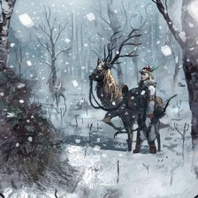 Схема вышивки «Охотник»