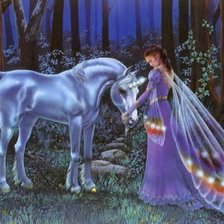 Схема вышивки «Фея и Единорог»