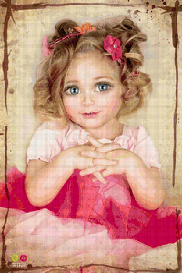 Девочка - живопись, дети - предпросмотр