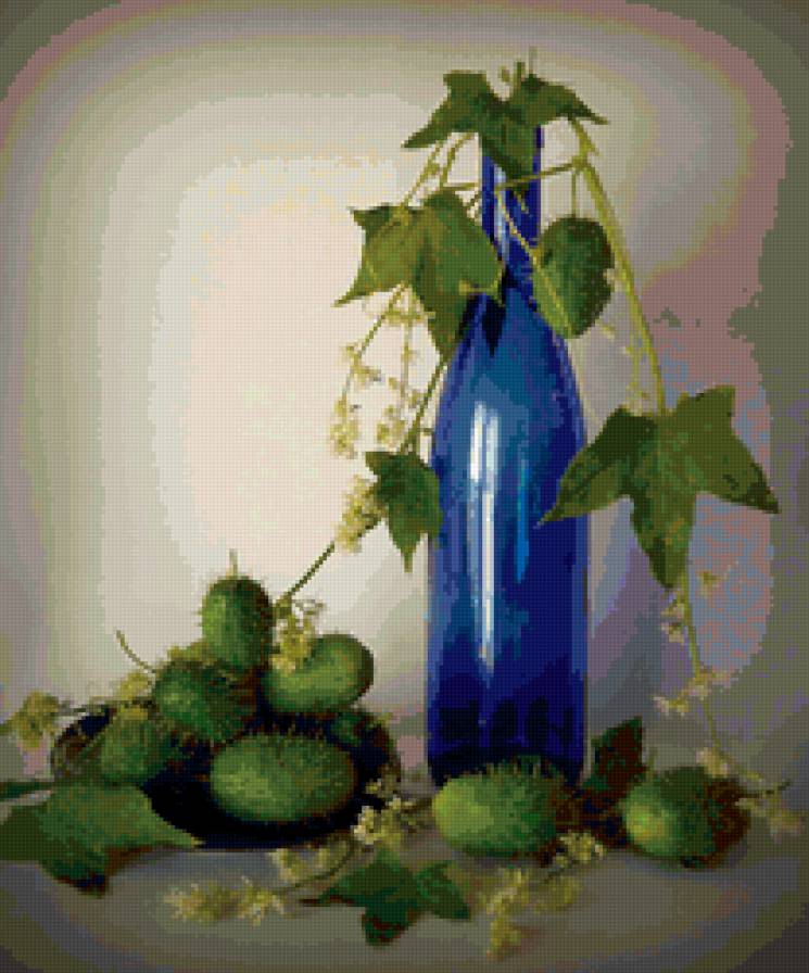 натюрморт - натюрморт, бутылка - предпросмотр