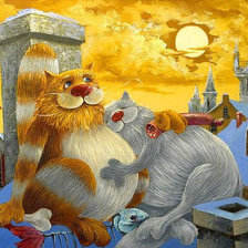 Схема вышивки «Смешные коты»