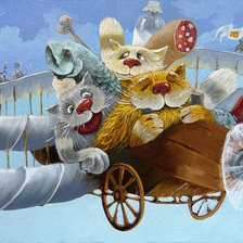 Схема вышивки «Смешные коты»