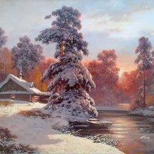 Схема вышивки «Зимнее утро»