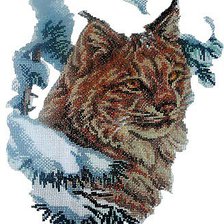 Схема вышивки «рись»