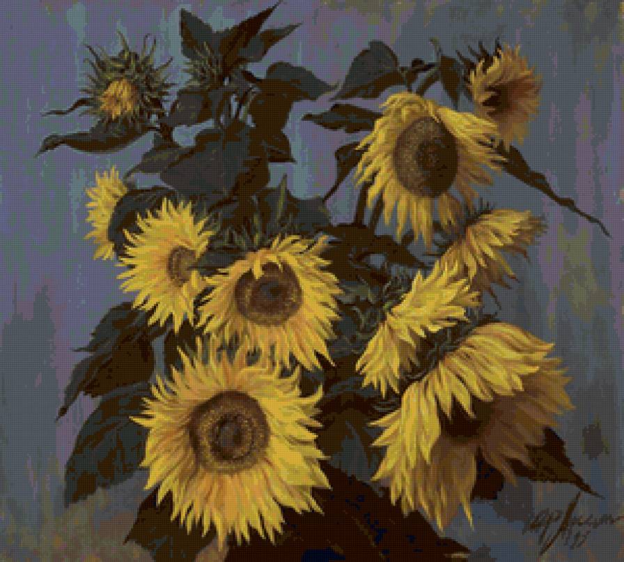 Серия "Букет" - цветы, букет, подсолнухи - предпросмотр