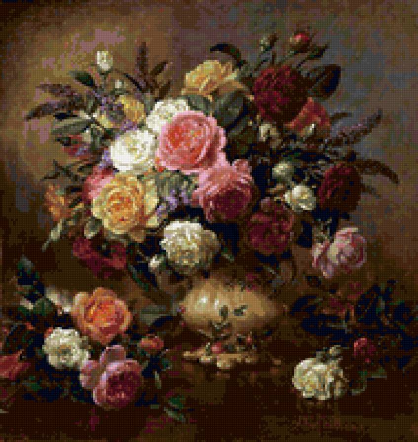 цветочная композиция - живопись, цветы - предпросмотр