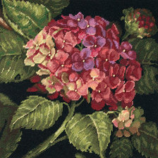 Схема вышивки «миниатюра гортензия»