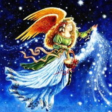 Схема вышивки «Ангел Рождества»