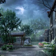 Схема вышивки «Вечерний пейзаж»