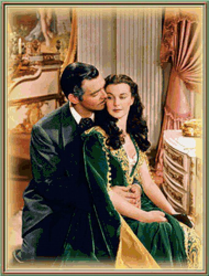 Унесенные ветром - живопись, любовь, пара, романтика - предпросмотр