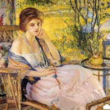 Схема вышивки «За чашкой чая»