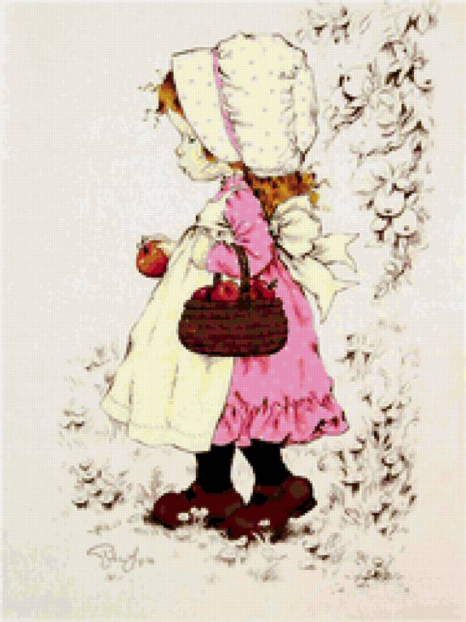 малышка с корзинкой - ребенок, девочка - предпросмотр