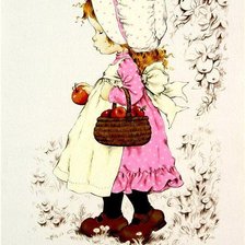 Схема вышивки «малышка с корзинкой»