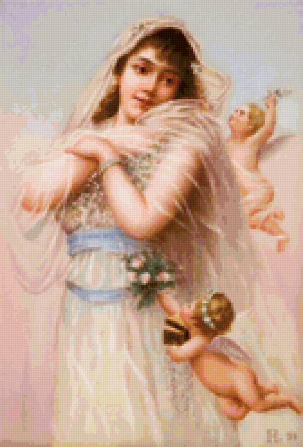 Ангелы - живопись, картина - предпросмотр