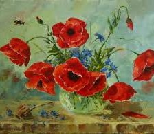 Схема вышивки «маки»