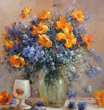 Схема вышивки «незабудки»