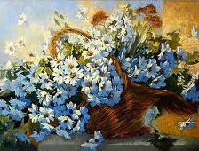 Схема вышивки «ромашки в корзинке»