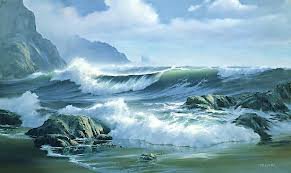 Прибой - пейзаж, море - оригинал