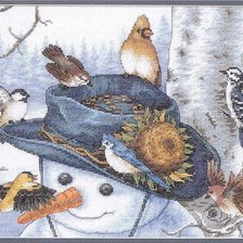 Схема вышивки «Снеговик»